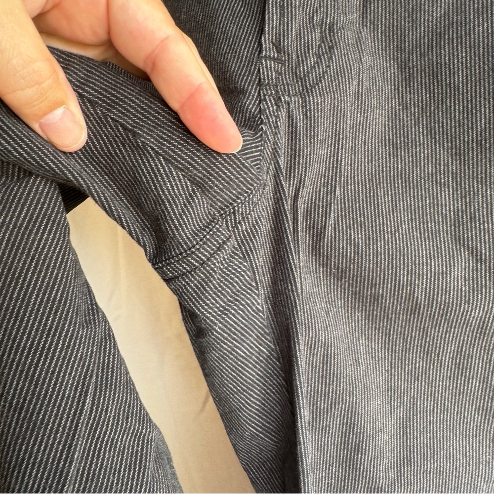 Kim Rogers Black and Grey Pinstripe Pants Jeans Cotton - Picture 5 of 12